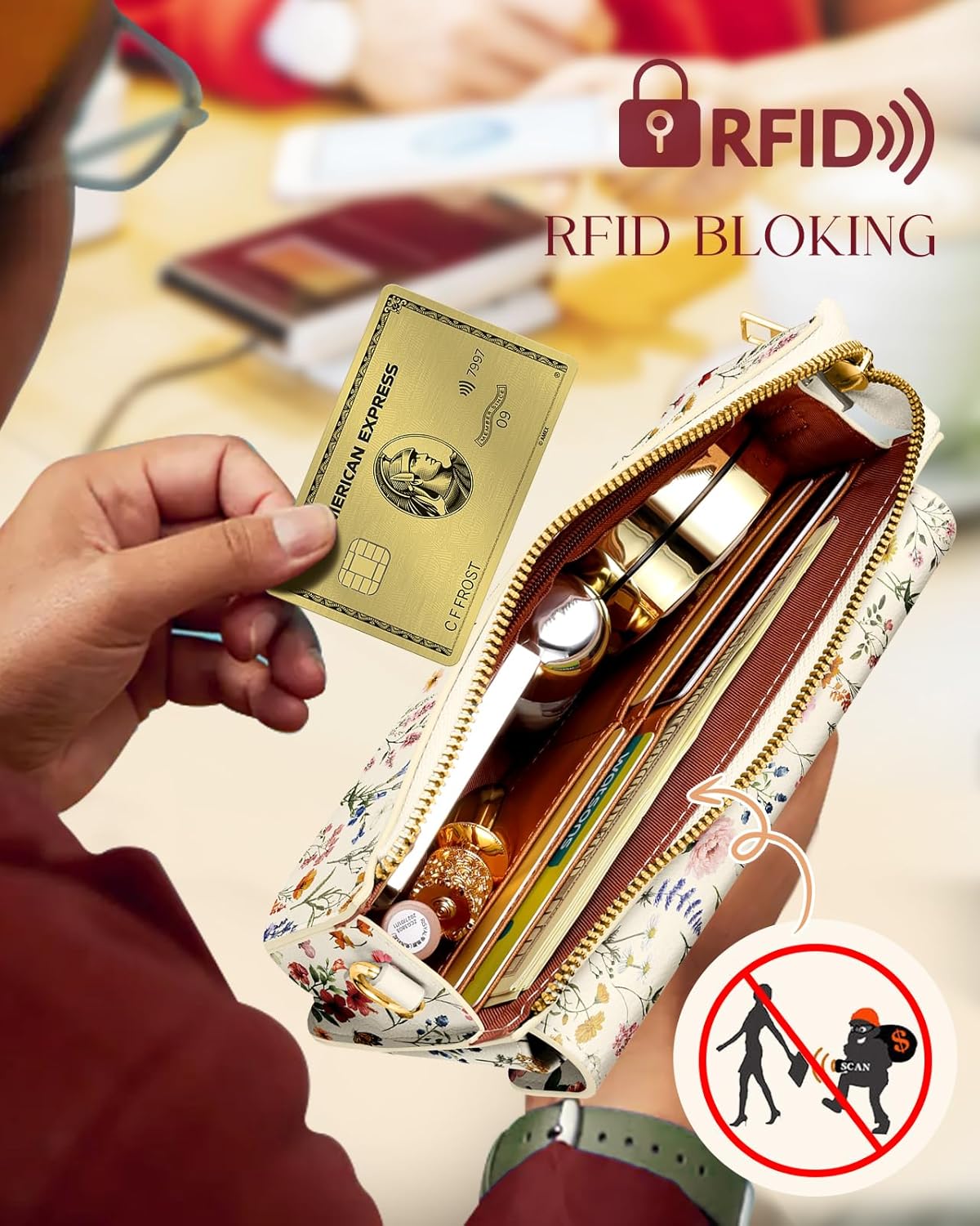 Small Crossbody Bag for Women Phone Purse Wallet - Leather Cellphone Purse Bag with Adjustable Shoulder Strap - Image 6