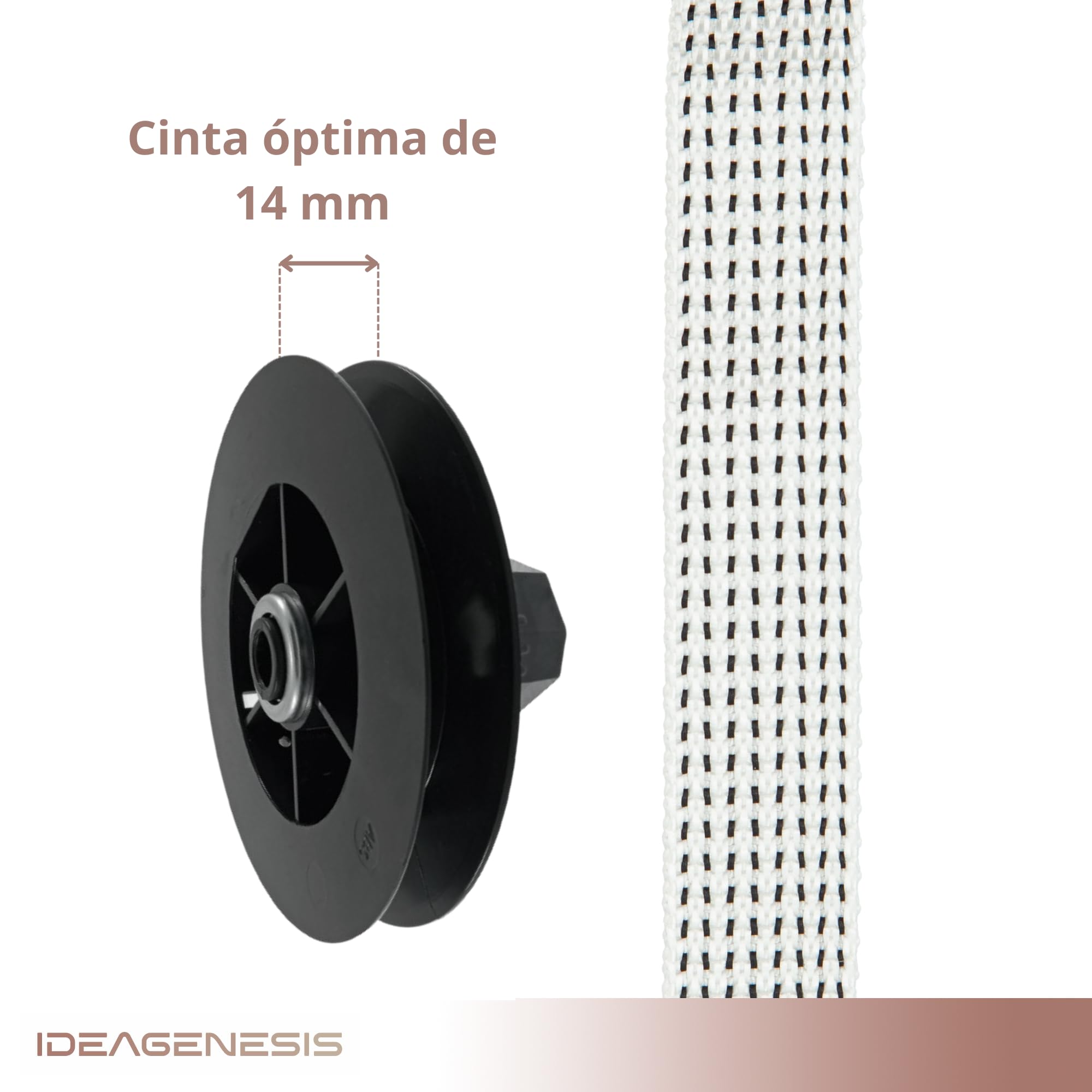 IdeaGenesis - Blind Disc for 14mm Tapes, Tape 14 Mm With Bearing, 120X40 - Image 3