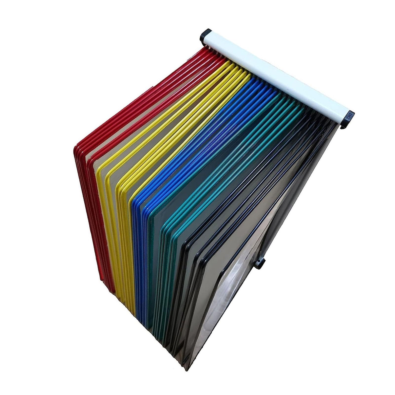 YNIYUJKL Desktop Reference Organizer Metal Wall Mount - Flip Display Folder, 30 Display Pockets, Workshop Storage A4 Documents