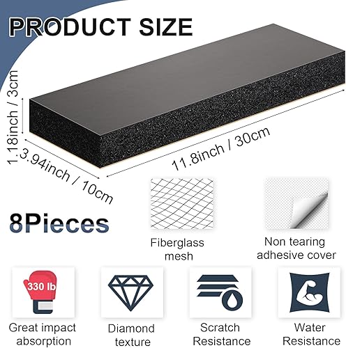 Miniatura 2 de Newwiee Paquete de 8 protectores de pared de garaje, parachoques de garaje para estacionamiento de automóvil, protector de pared anticolisión,