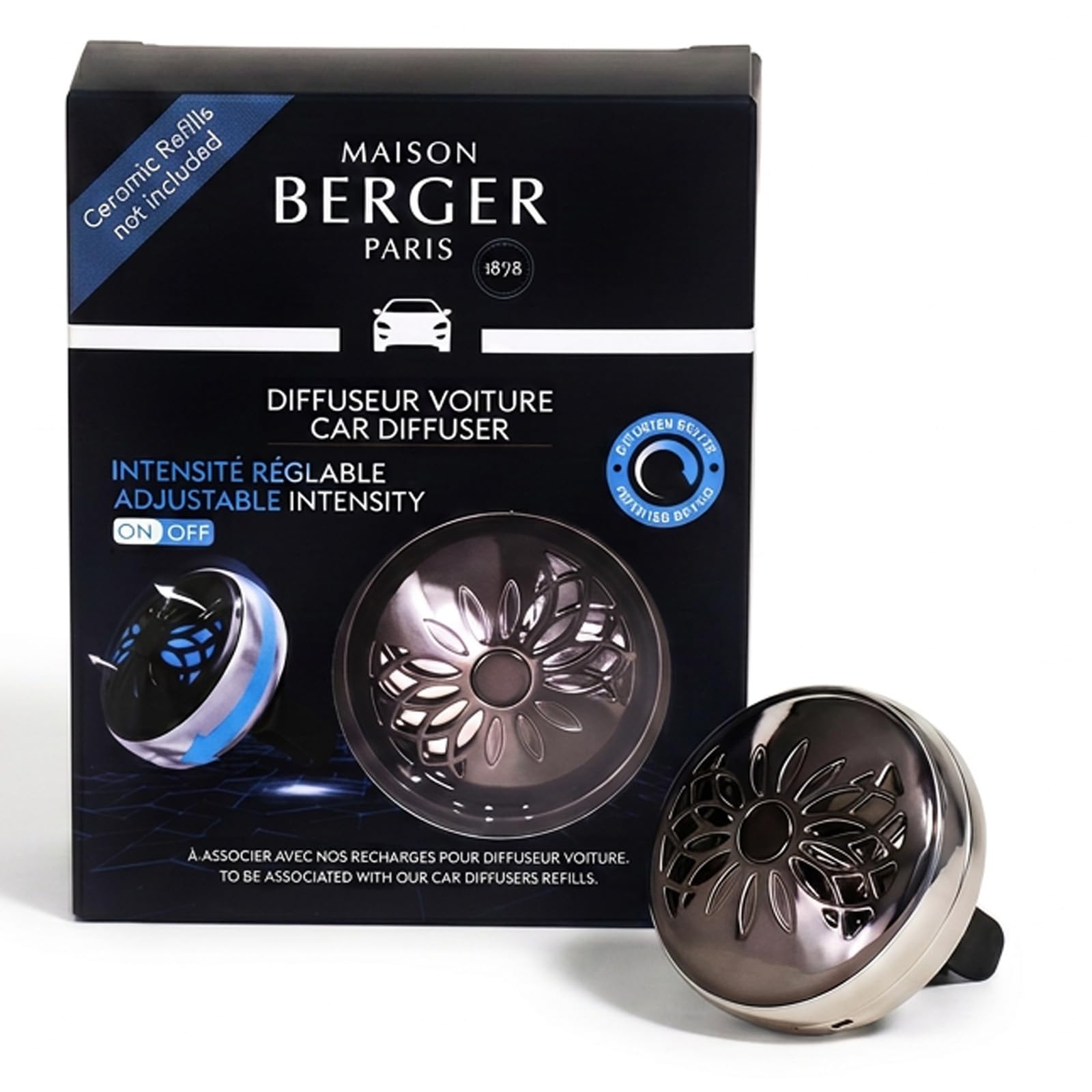 Maison Berger Black Flower Technical Car Clip Diffuser