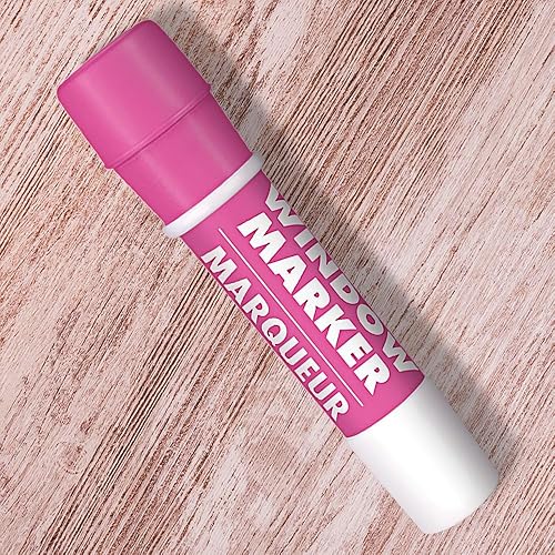 Miniatura 3 de Fiesta perfecta Espíritu de equipo el vidrio Marcadores Decoración, Rosa, fácil de lavar Off, 4"