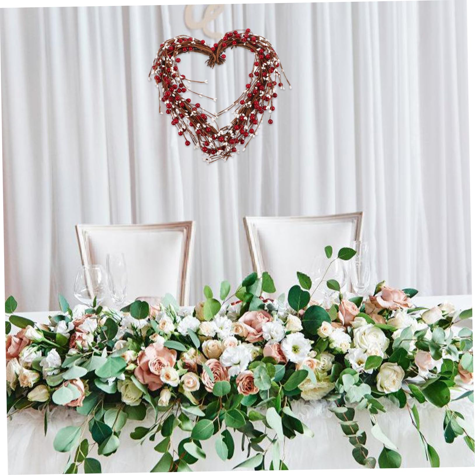 de Frutos Rojos con Forma de Corazón para Modelar Decorativa para Colgar en La Pared en El Día de San Valentín