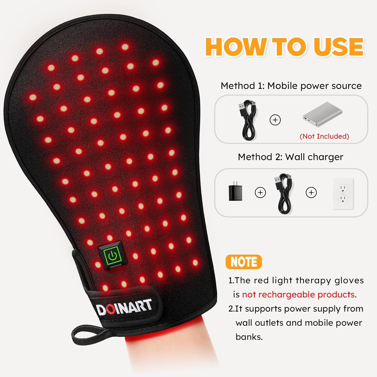 Red Light Therapy Device for Hands, Near Infrared Light Therapy Glove, for Hand Stiffness - Red Light Therapy at Home. - Image 6