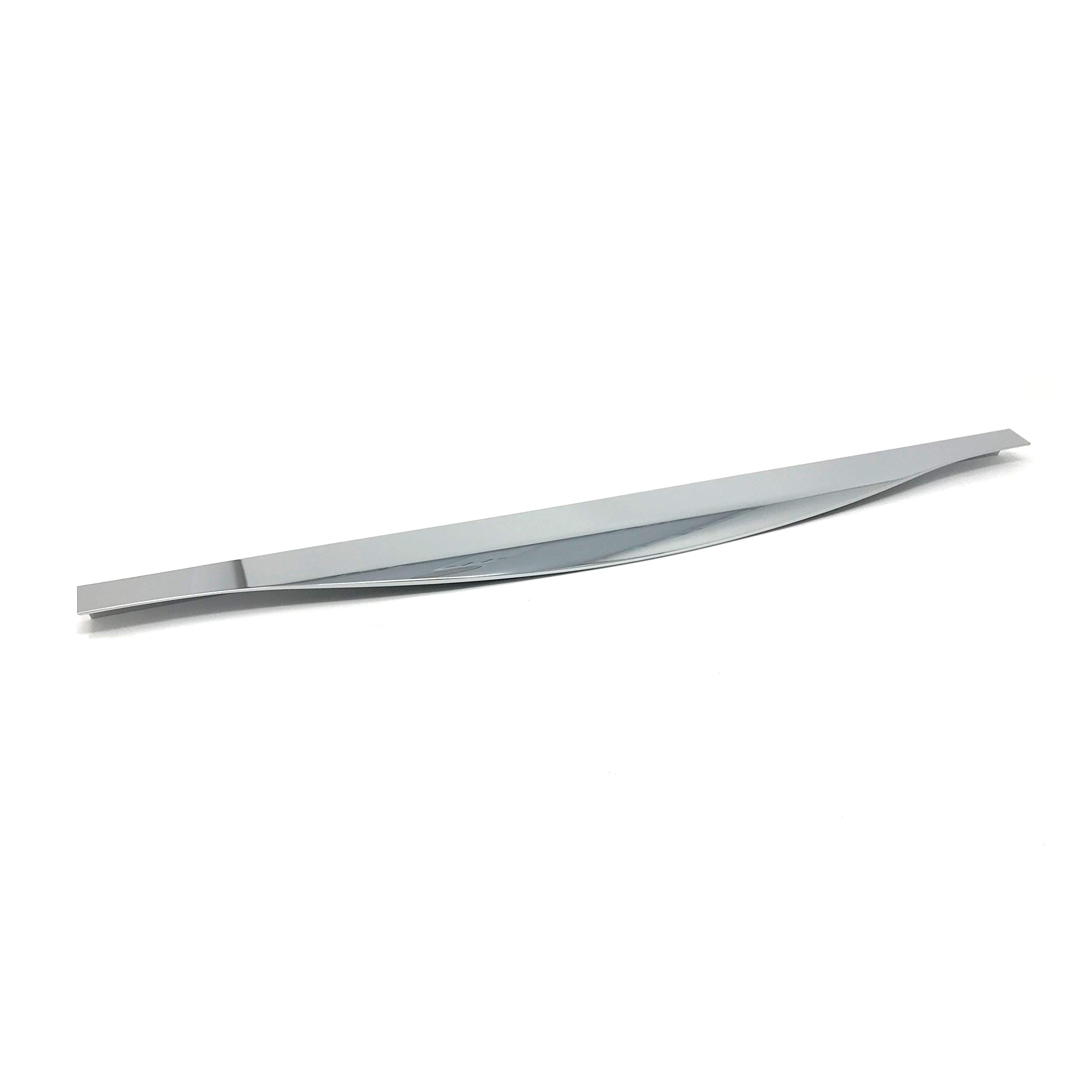 596mm Polished Chrome Screw Fix Trim Handle for Top of Kitchen Cabinet Door | Profile | 2 Sizes