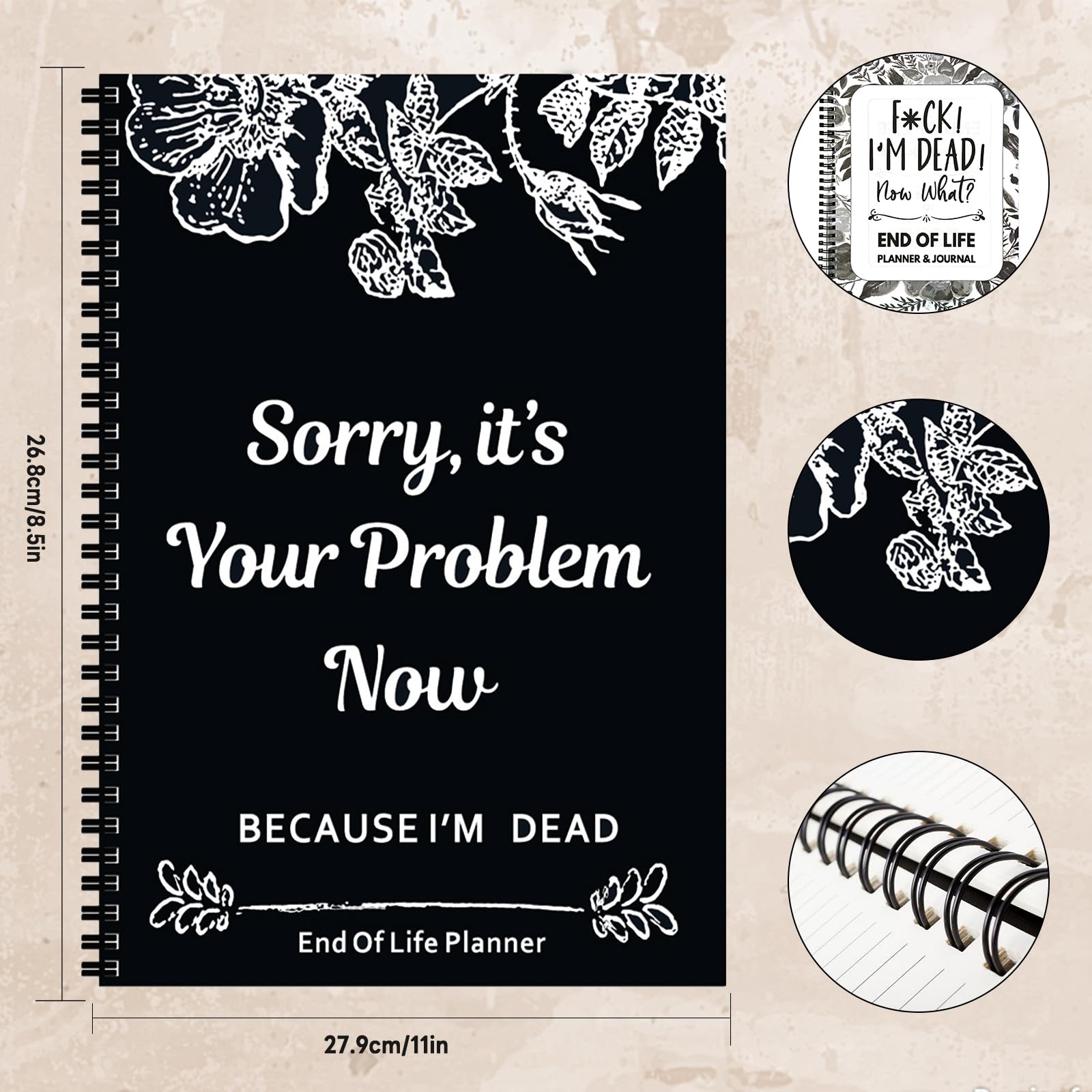 End of Life Planner UK and Organizer Binder, Sorry, It's Your Problem Now Because I'm Dead, Estate Planning Document Kit - Image 2