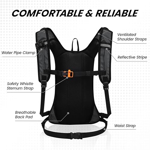 Miniatura 3 de Nepest Hydration Pack Backpack for Women & Men, Lightweight Water Backpack with 2L Water Bladder for Hiking Cycling Running Biking