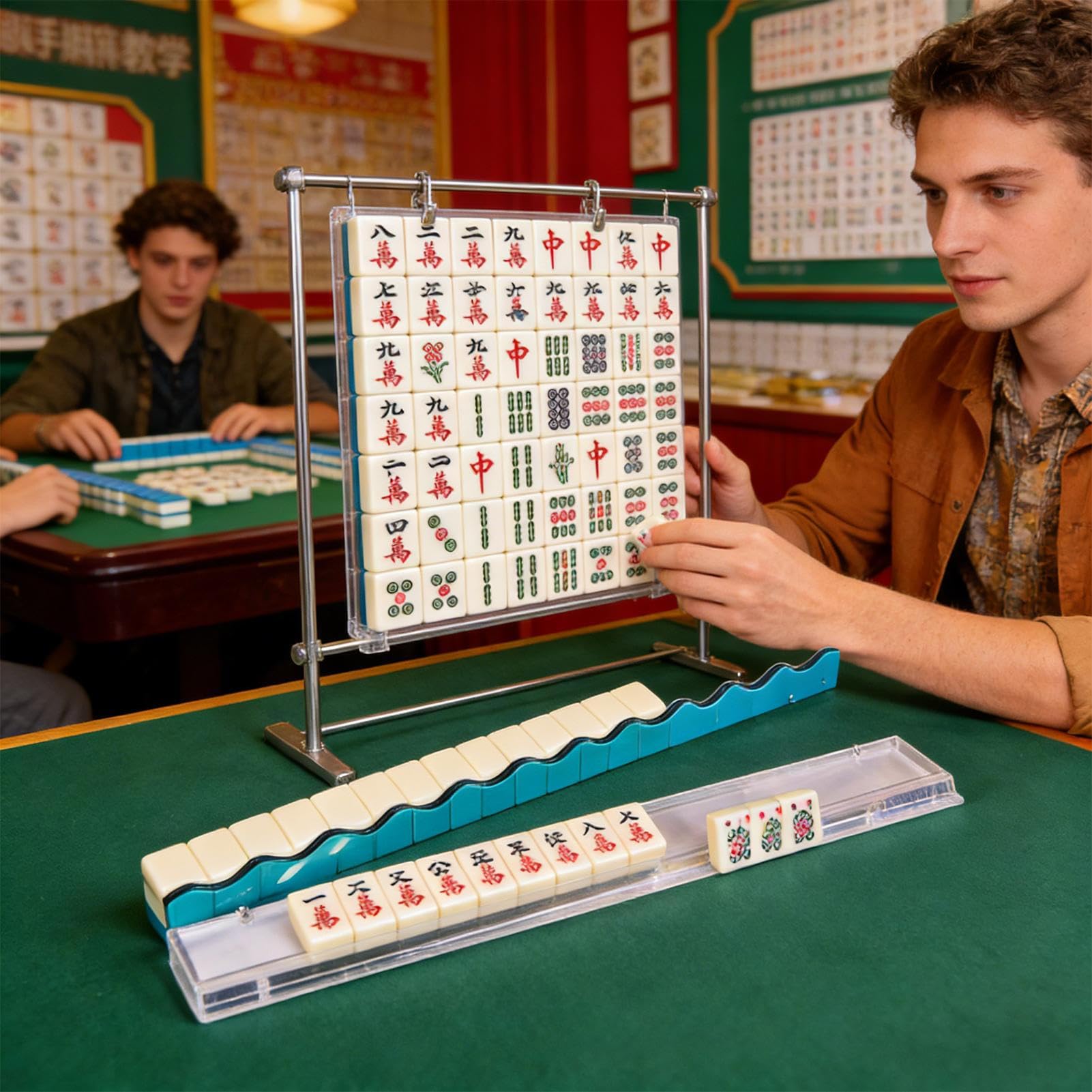 Mahjong Schieber Und Ablage Spielzimmer Zubehör Set