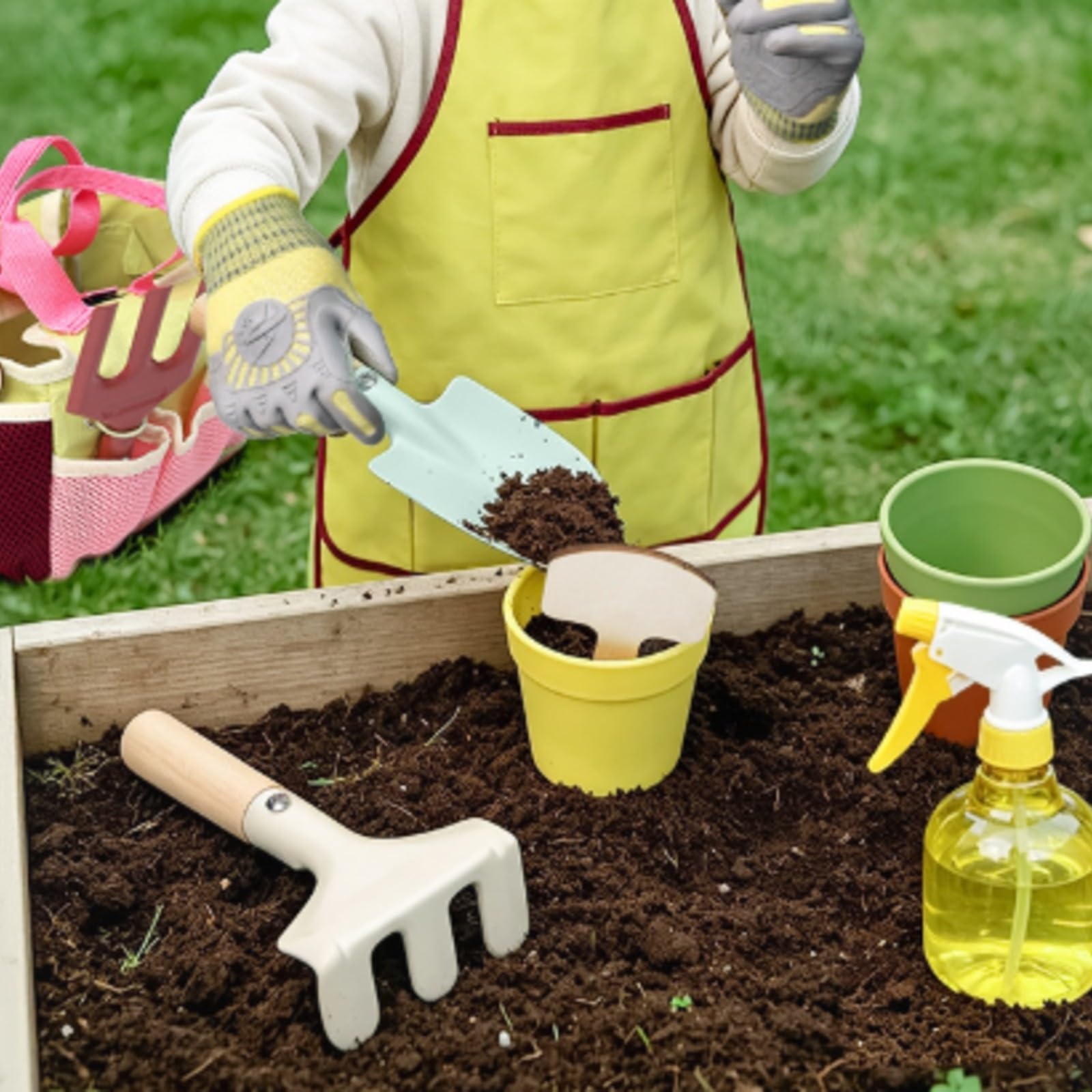 Mehrteilig Gartenpfleger-Rollenspielset | Kindgerecht, Gartenspielzeug, für zimmer