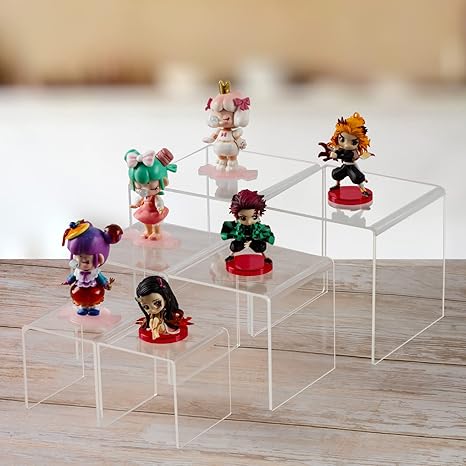 Amazon Co Jp Boxalls アクリルスタンド フィギュアスタンド 展示台 アクリルディスプレイ アクリルステージ フィギュア飾り コの 字アクリルスタンド 展示用 コレクションケース 立体 透明 6個セット ホビー