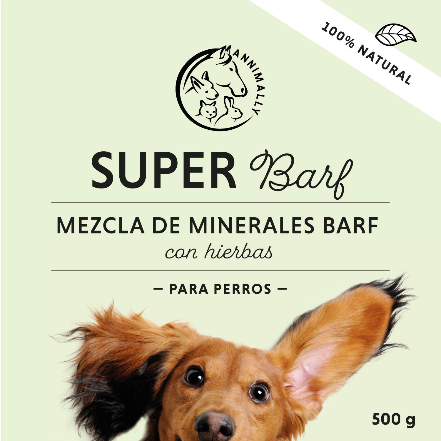 Annimally Barf Suplemento en Polvo para Perros 500g, Barf Complete Mezcla de Vitaminas & Minerales para una nutrición óptima - Suplemento para Perros con Minerales, Verduras, Frutas y Vitaminas