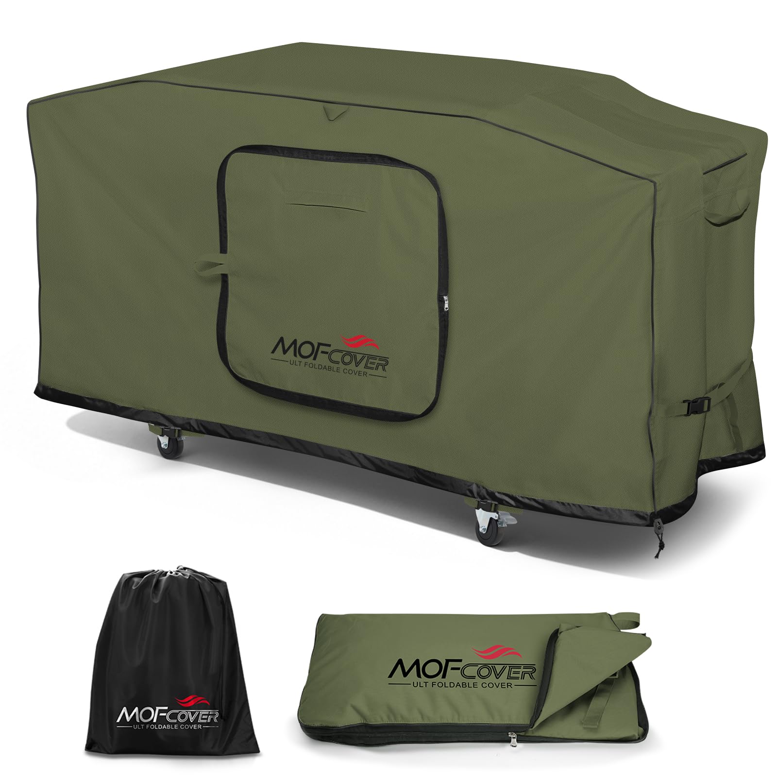 Upgraded Foldable Griddle Cover for Blackstone 36 inch Griddle, 600D Heavy Duty Flat Top Gas Grill Cover for Blackstone 4 Burner Grill, Green