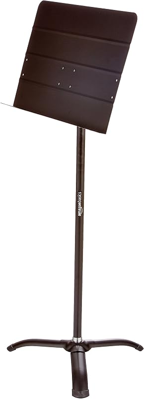 Atril portátil para partituras de altura ajustable, metal resistente, negro