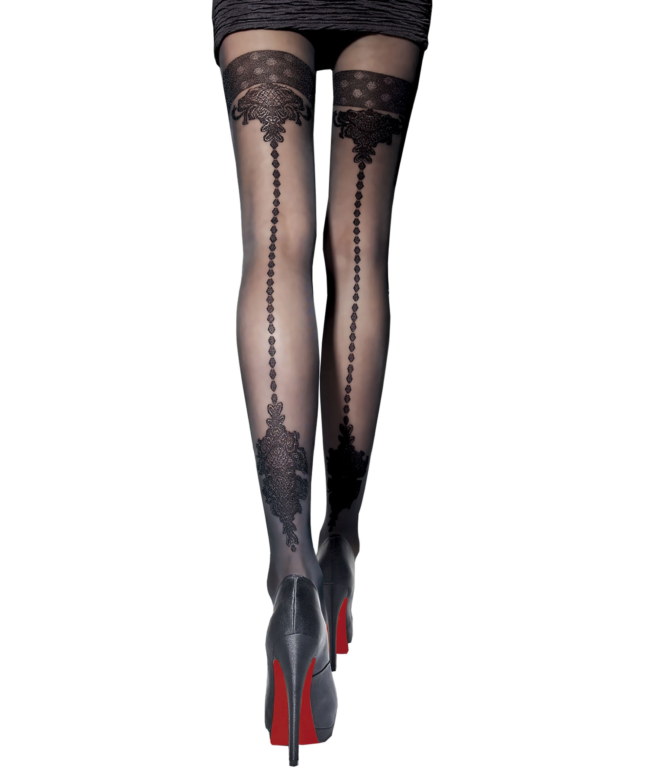 Fioretights, suspender design, 40 denier