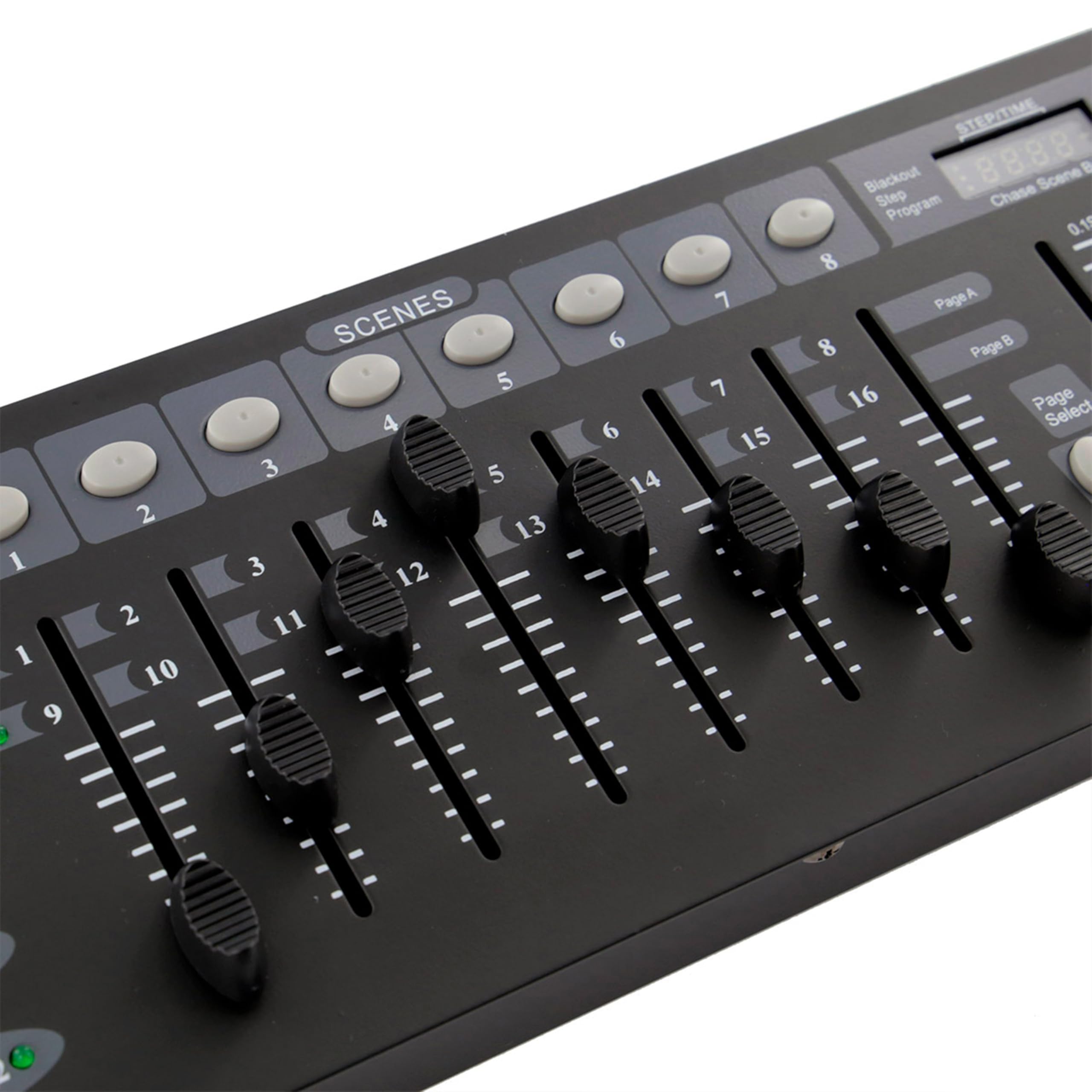BoomToneDJ DMX 192 mk2 Contrôleur DMX 512 professionnel Console 192 canaux. 23 banques de 8 scènes programmables. Contrôle jeux de lumière. 8 faders Effets DJ Disco Light Eclairage de scène Théâtre