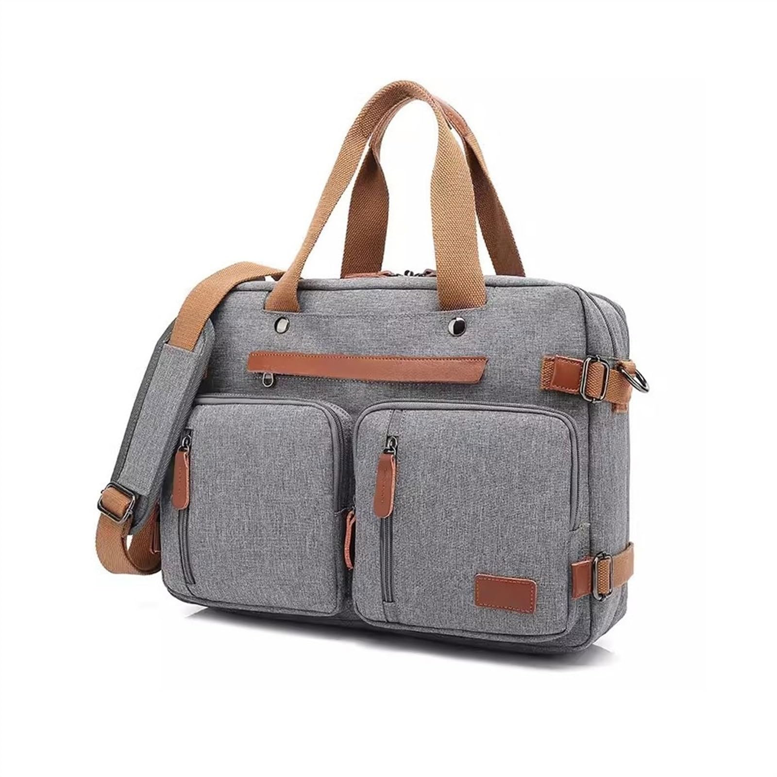 Que Lleva Maletín de Mano Gran Capacidad 15,6/17,3 Pulgadas Bolso Hombro/Hombro for Ordenador portátil Negocios Multifuncional(Grey,17.3 Inches)
