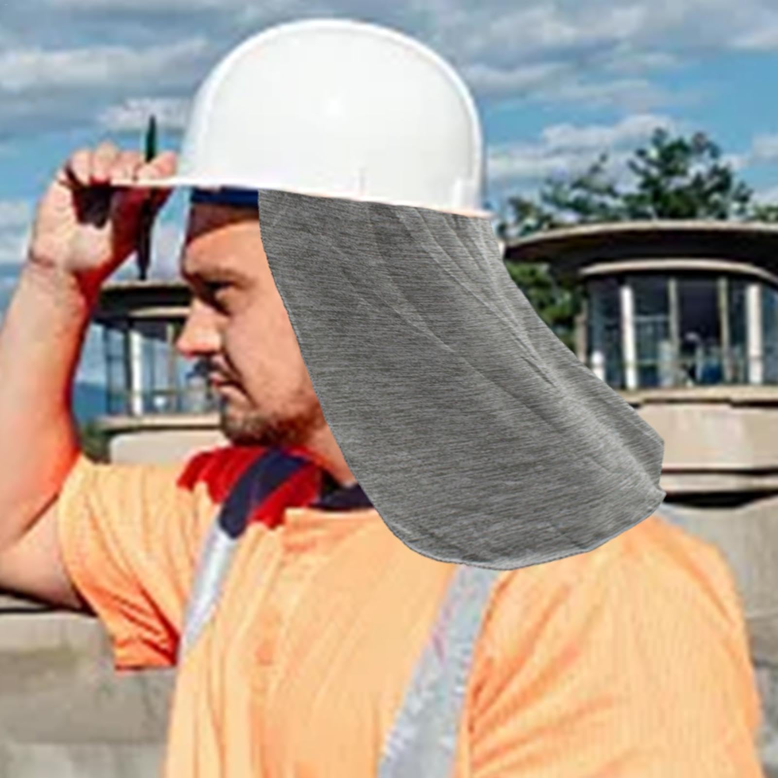 Helm-Nackenschutz, Sonnenschutz für Helm, reflektierender Sonnenhut, Nackenschutz, 2 atmungsaktive Helmfutter, schnelltrocknender Halsschatten