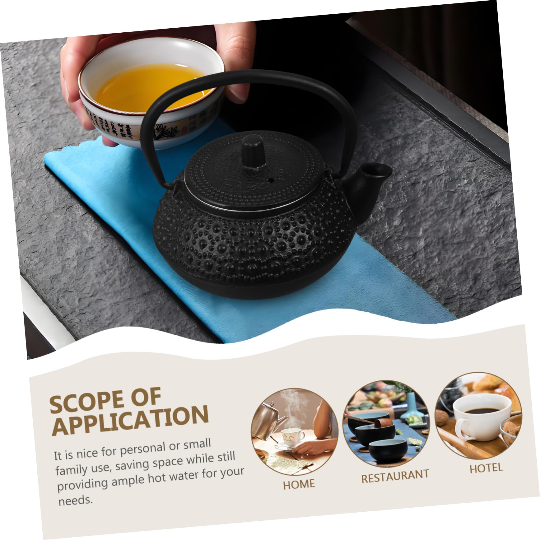 Ciieeo Tetera De Hierro Hogar Tetera Con Infusor Para Té Suelto Estufa Pequeña Para Infusiones De Té