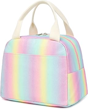 Lunch Bag for Girls Insulated Lunch Tote Bag for Women Reusable Lunch Handbag Leakproof Meal Prep Bag Lunch Box for Women Work Picnic Beach Travel