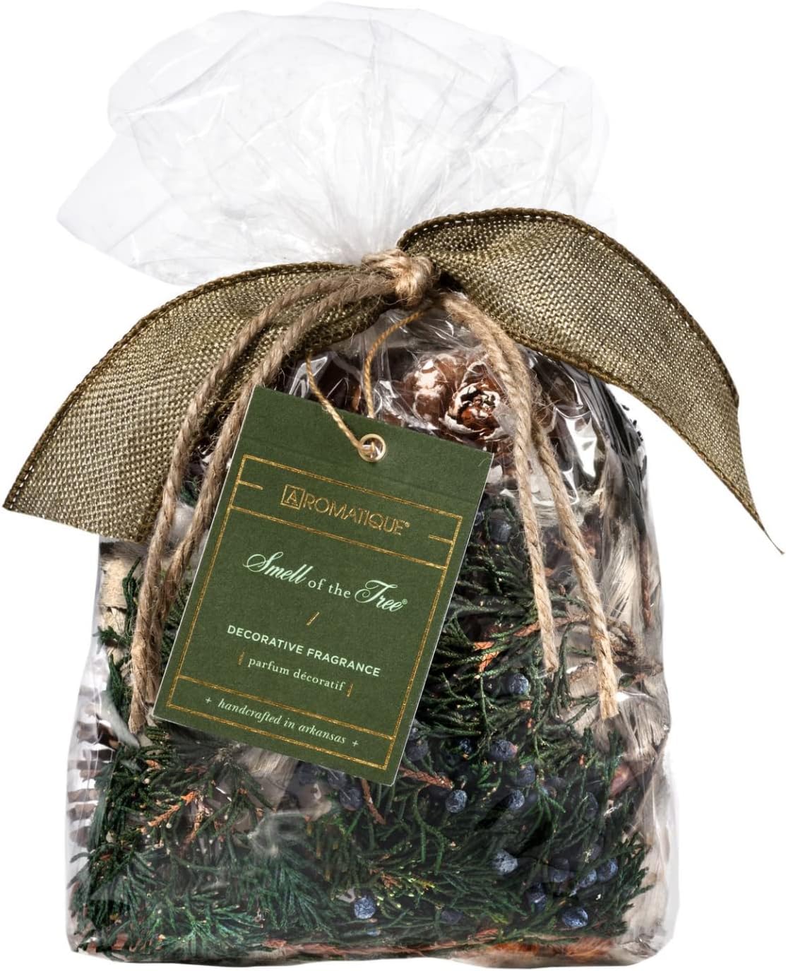 Aromatique The Smell of Tree Potpourri Bag 8oz - Decorative Home Fragrance, Perfect Winter Christmas Decoration Pinecomb Air Freshener Sachet Botanicals Catchall Bowl Filler Decor Xmas Centerpiece