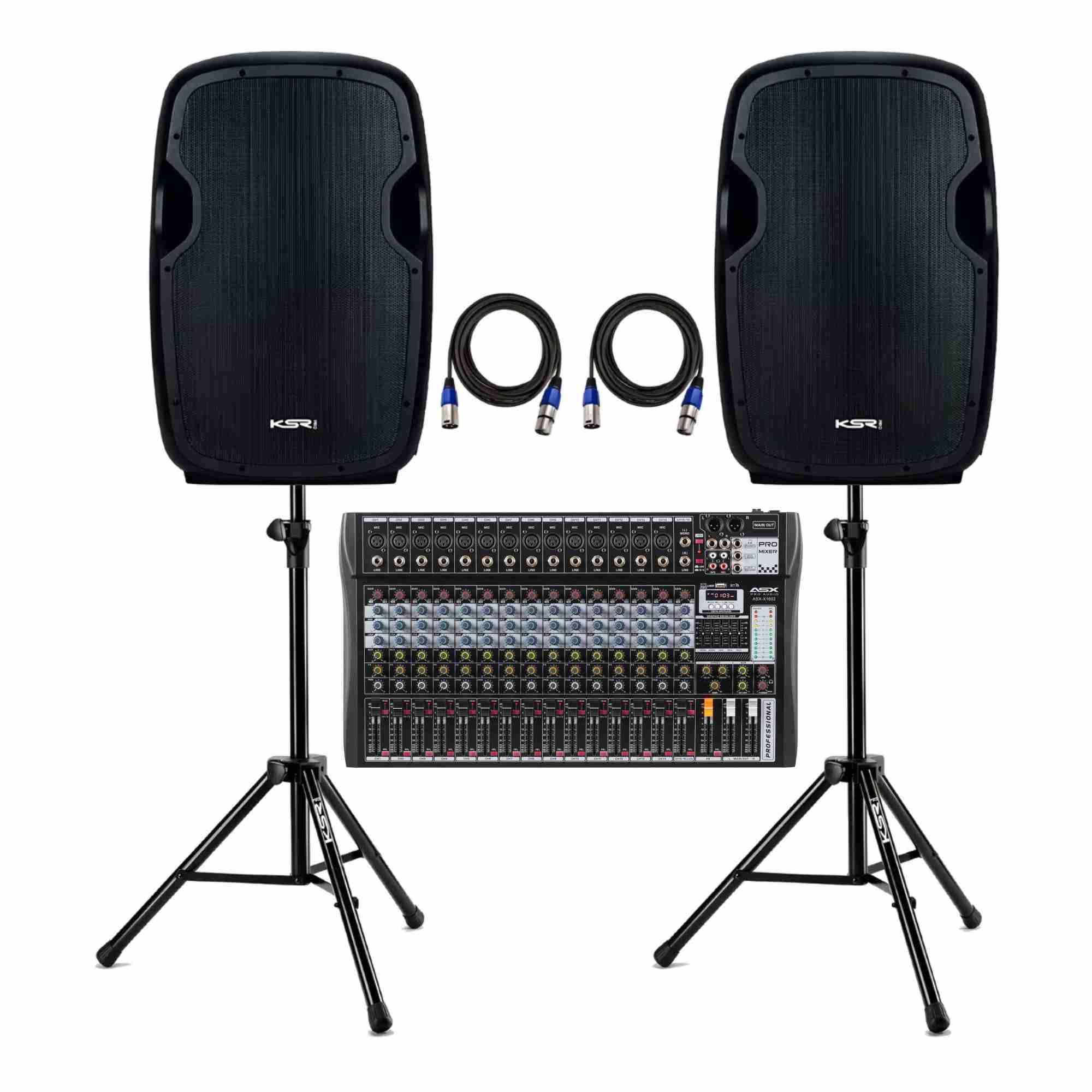 Kit Som Igreja Bar Caixa Ativa 15 Ksr K815 + Mesa 16 + Tripe