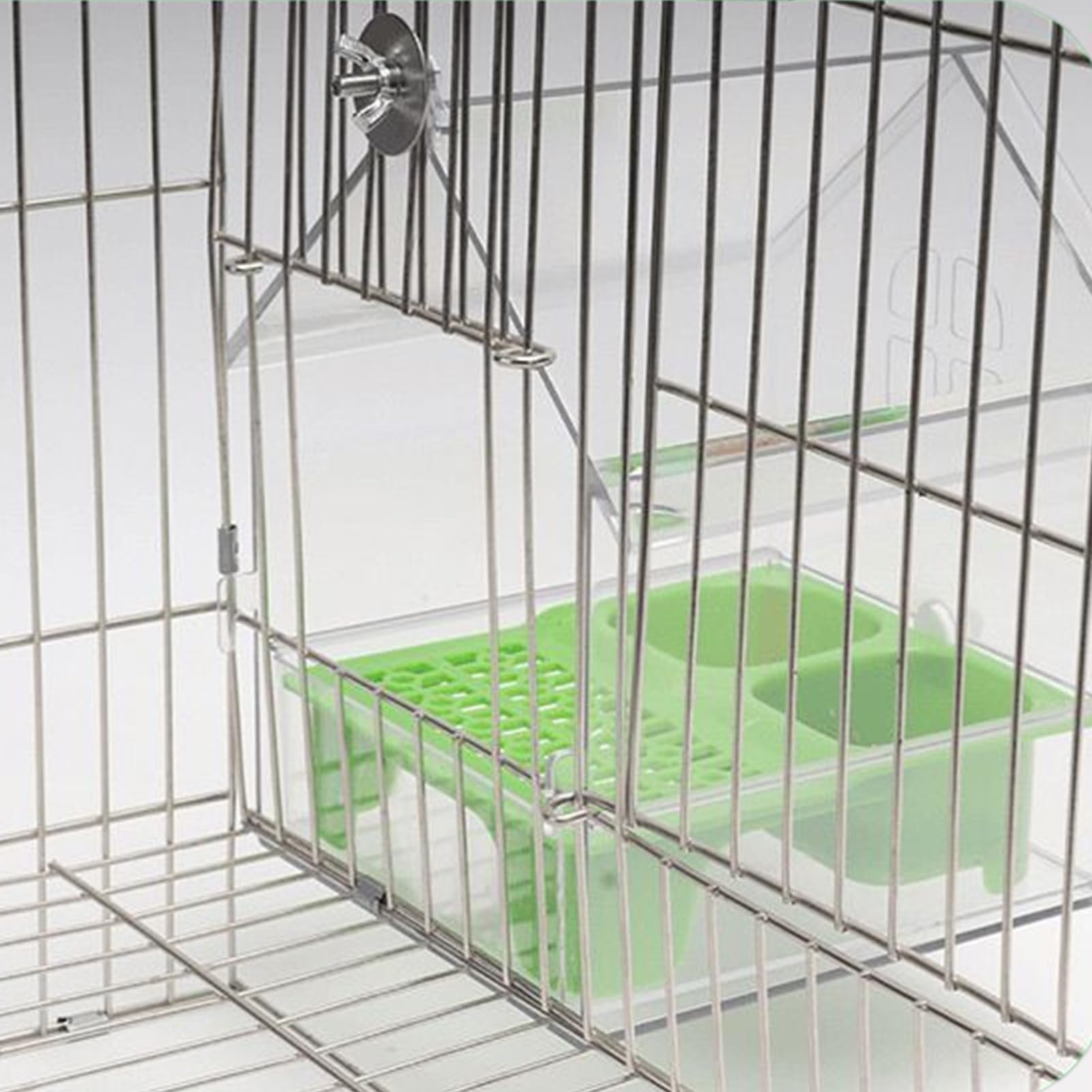 Sittichbadewanne für Käfig - 2 Stück Auszug Papageiens Vogelkäfig Futterspender | Hängende Vogelbadewanne mit Schublade | Sittich-Badetränke | Dekorative Klar Vogeldusche für Finken & Unzertrennliche