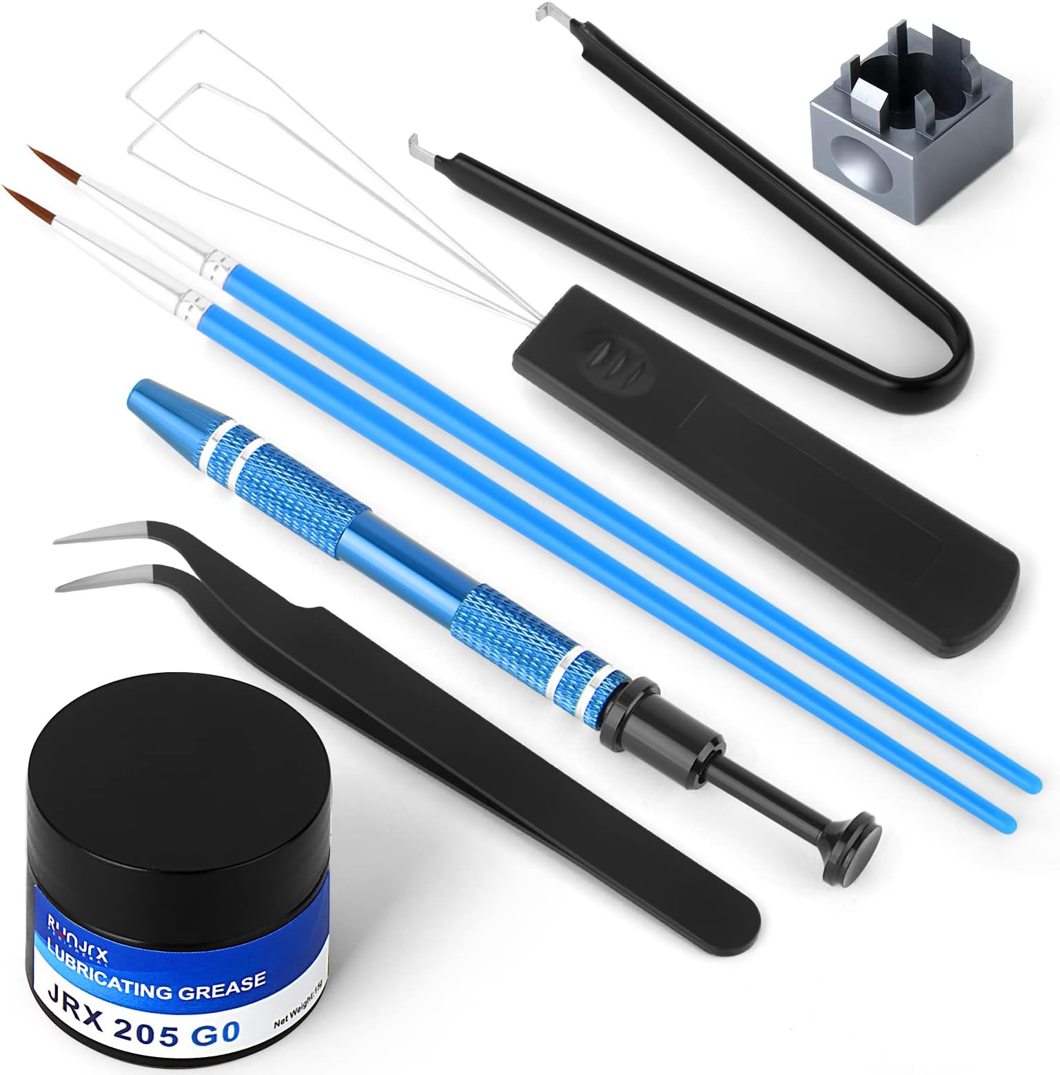 RUNJRX Keyboard Lube and Switch Lube Kit 15g JRX-205 G0 with Switch Opener Tweezers for Custom Keyboard