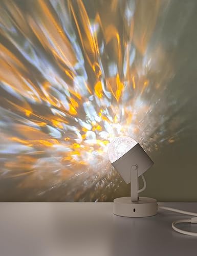 Miniatura 3 de Joyzy Lámpara de mesa dinámica con ondas oceánicas, proyector de luz nocturna de ondas de agua para habitación, decoración de fiesta de Navidad,