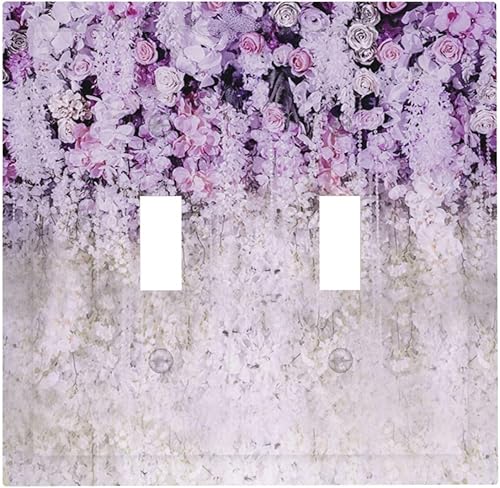 Miniatura 65 de Placa de pared de tortugas marinas, hierba oceánica, medusas, peces y algas marinas, placa de pared de doble palanca, cubierta de interruptor de luz