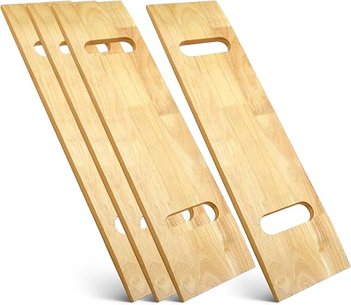 BBTO 4 tablas de transferencia de madera de 30 x 8 x 0.79 pulgadas, tabla deslizante resistente para silla de ruedas, cómoda para transferencias de
