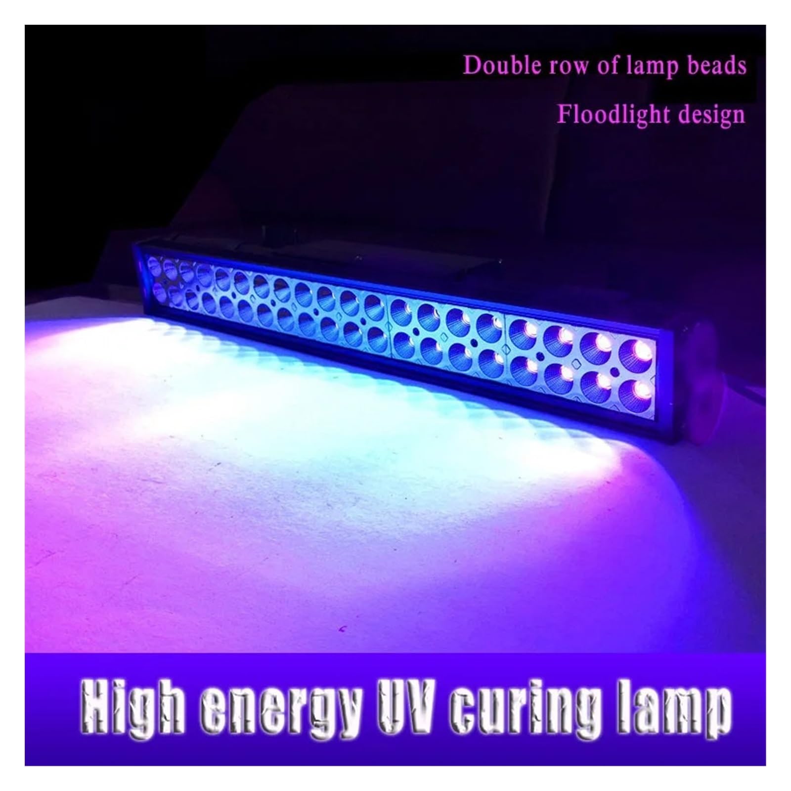 Lámpara UV, Lámpara de curado UV doble, tira larga 40W, pegamento, placa Flexible aceite verde, lámpara exposición, fuente luz fluorescente