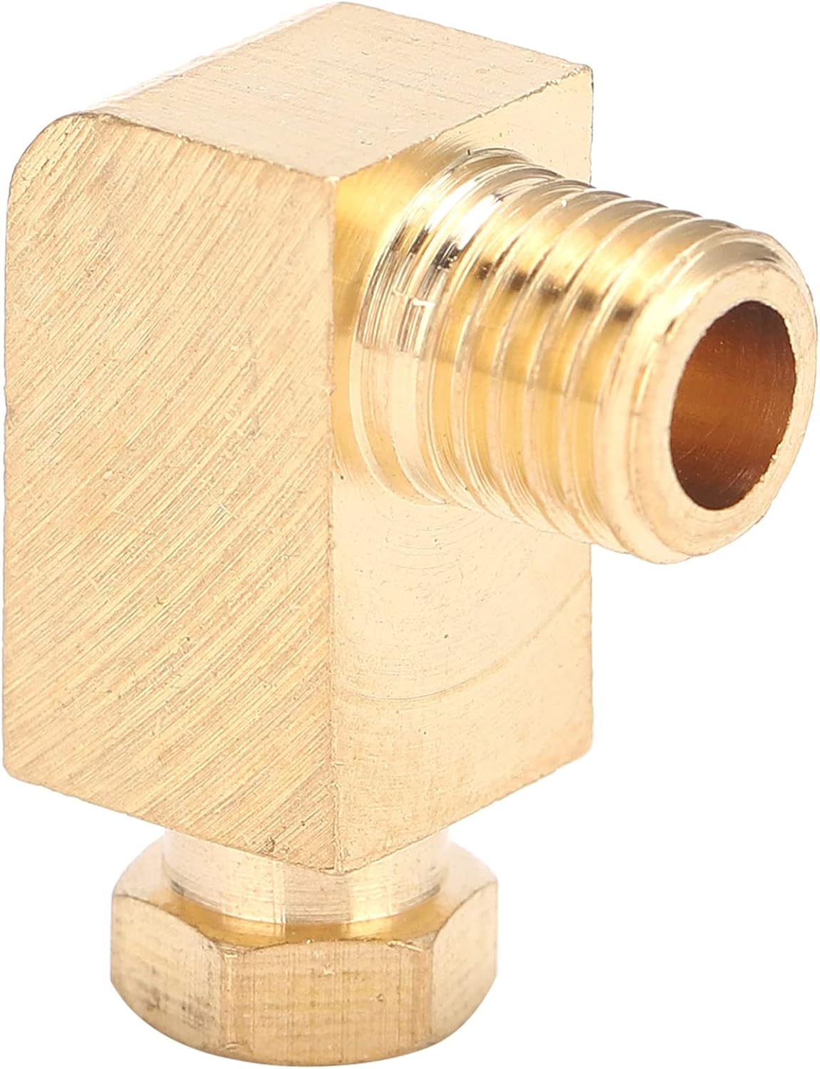 Respicefinem Brass 90 Degree Elbow Compression Tube Pipe Fitting Connector Adapter For Oil Lubrication Systempl608 6Mm 0. 24In M8 (PL408)