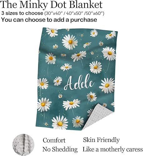 Miniatura 3 de Sábanas personalizadas para cuna de bebé con nombre, sábanas ajustables personalizadas para cuna de margaritas para bebés, niñas y niños, sábana