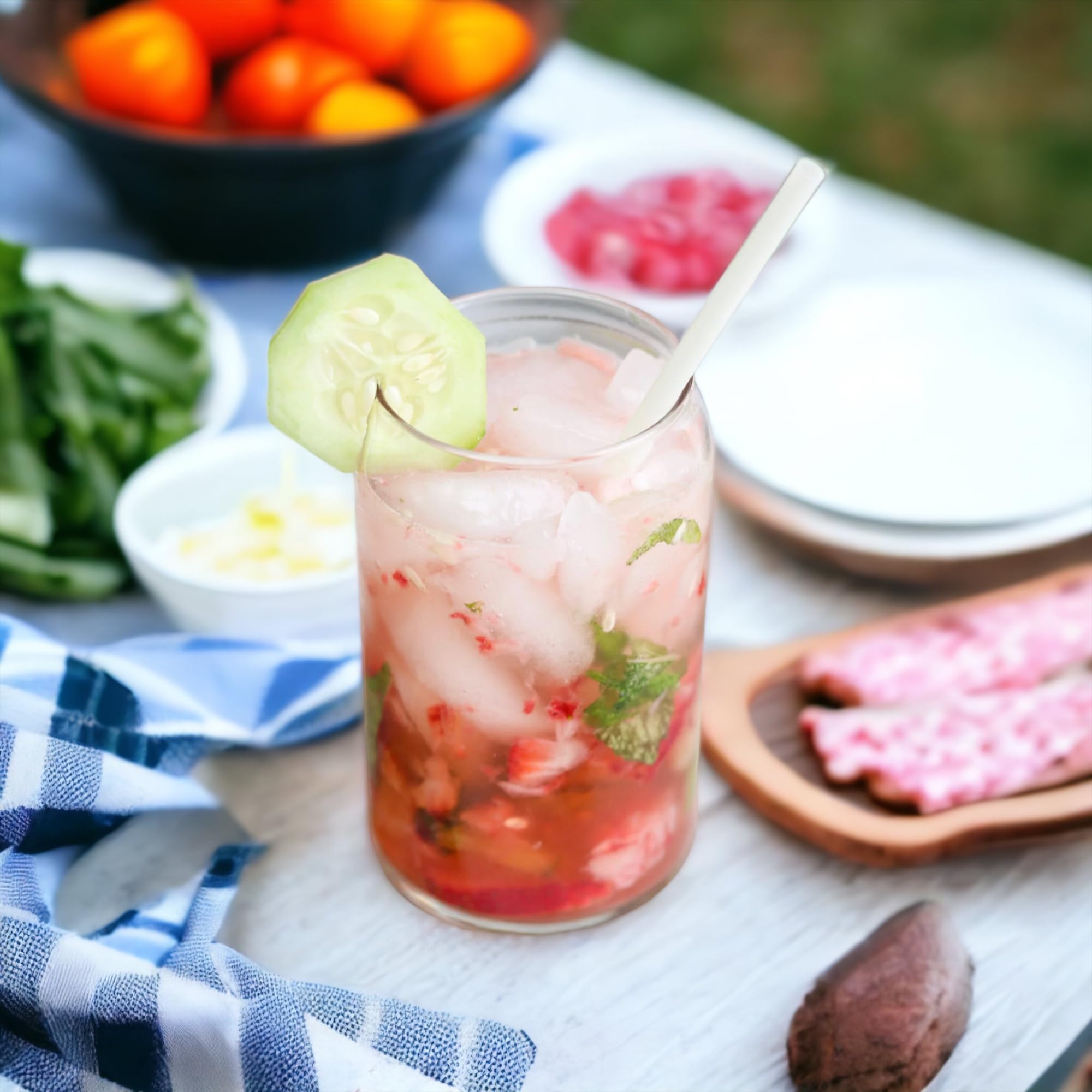 Can Shaped Plastic Cups - Clear Disposable Tumblers -4