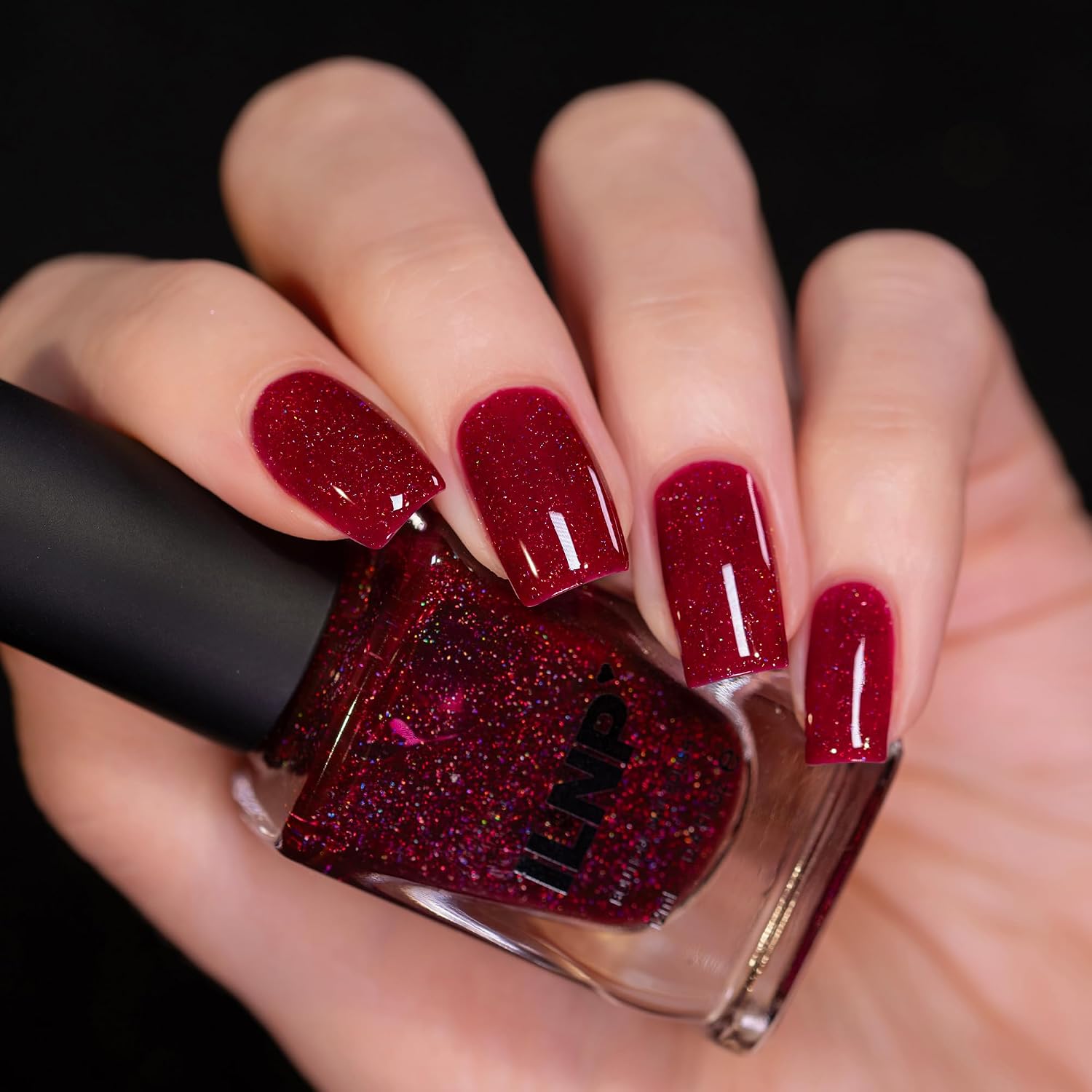ILNP Merlot - Merlot Red Holographic Jelly Nail Polish