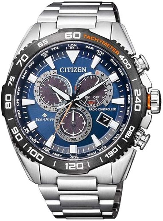 Montre à Quartz Citizen Radio Controlled, ECO Drive, 44 mm, Bleu, CB5034-82L  : Amazon.fr: Montres