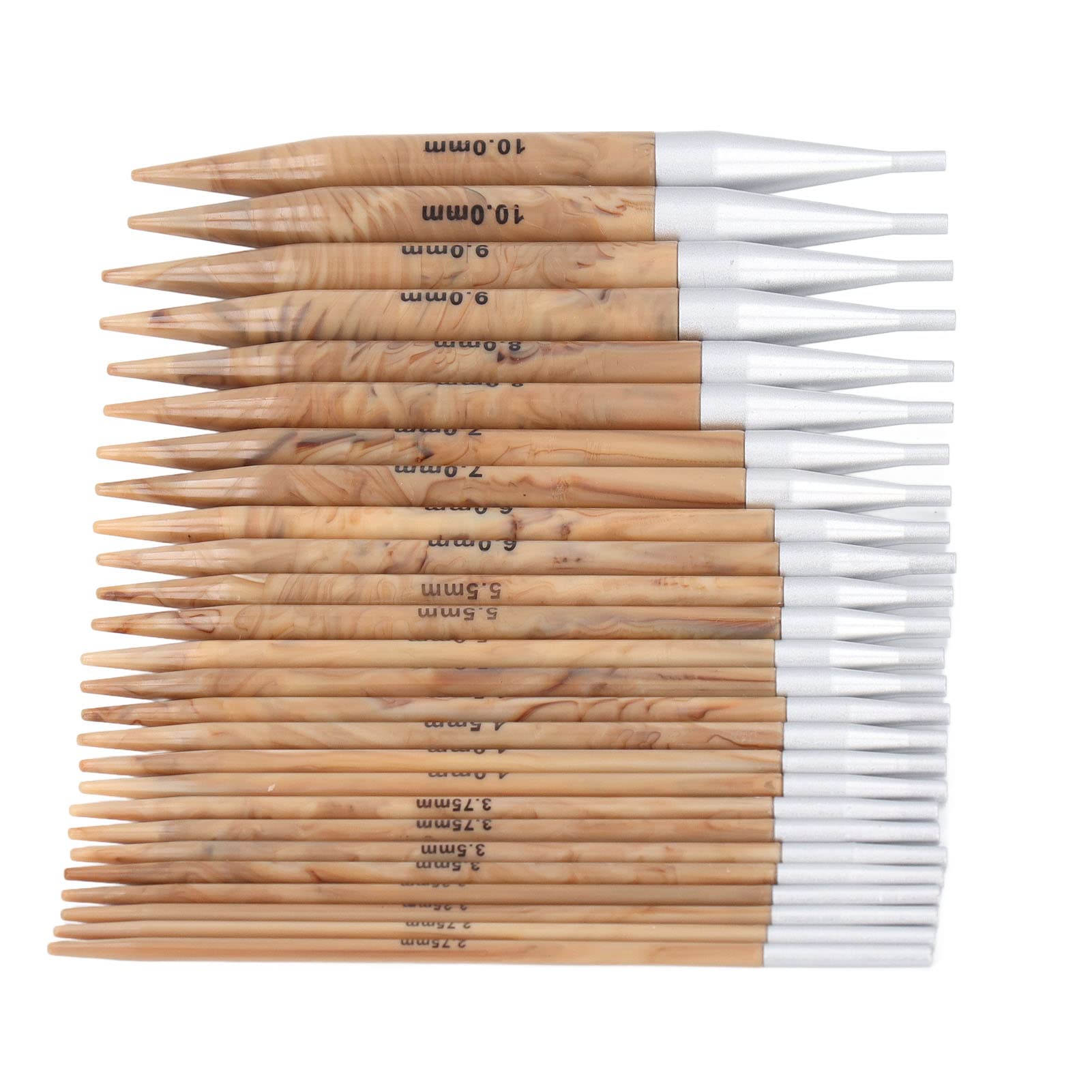 para agujas de tejer, para un juego de agujas circular intercambiable, agujas circulares desmontables de aluminio con agujas intercambiables de 13 tamaño, suave y
