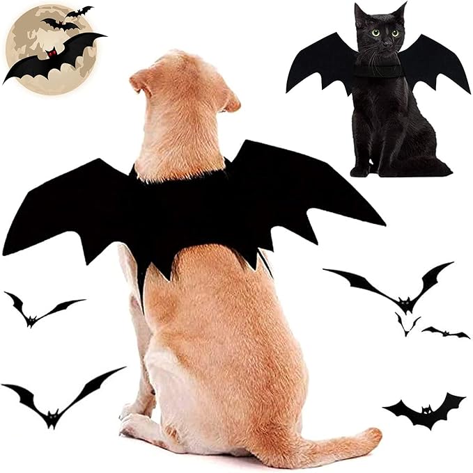 Brocarp Dog Bat Wings, Halloween Costume Dog Outfits, for
