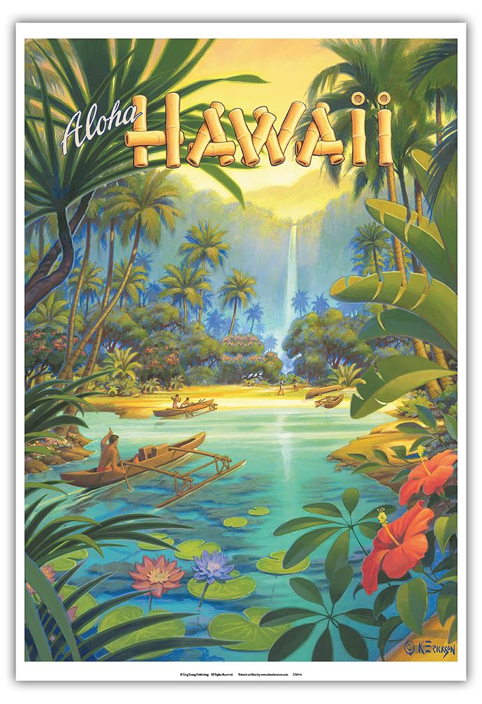 Amazon.com: Aloha Hawaii - Vintage Hawaiian Travel Poster by Kerne