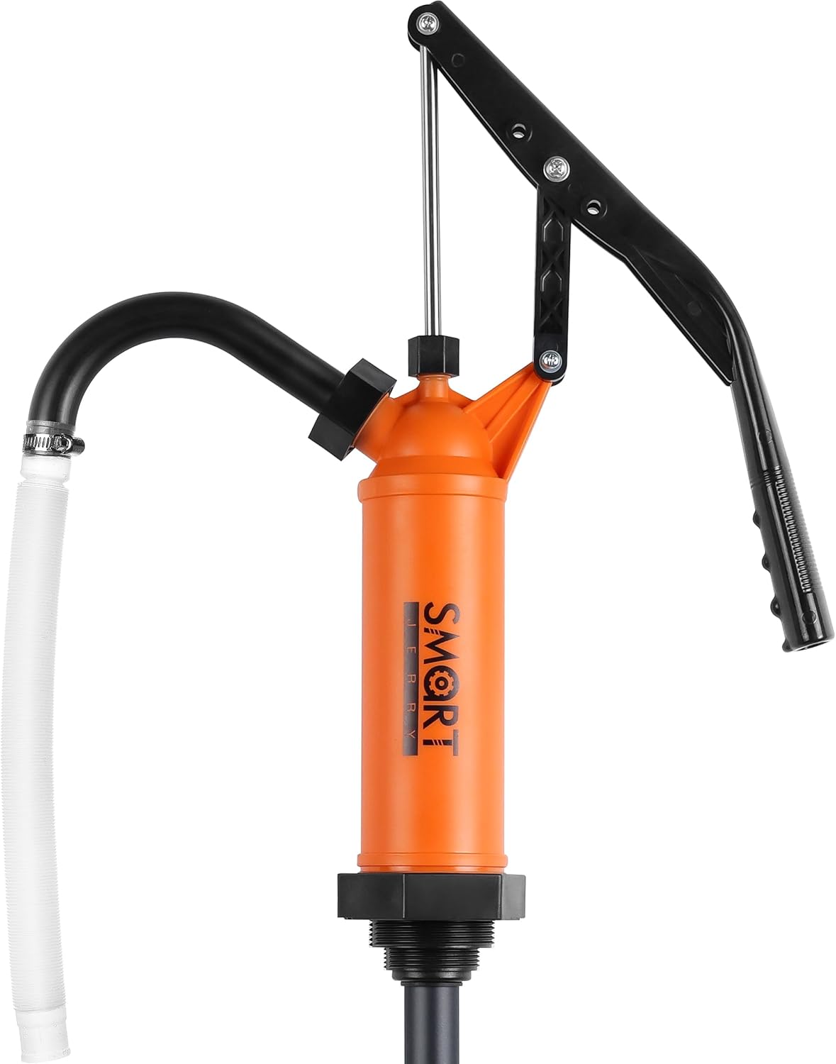 SMART JERRY - 55 Gallon Drum Pump | Heavy Duty Manual Rain Barrel Pump for Water, DEF & Corrosive Liquids | 9-14 oz per Stroke Lever Action Design​ | Fits 5-55 Gallon Drums