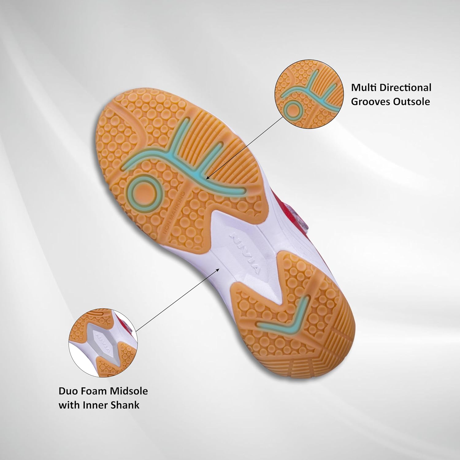 Nivia HY-Court 2.1 Kids Badminton Shoes | Ideal for Badminton and Active Sports | Fueling Young Athletes with Comfort and Excitement | Court Shoes 3