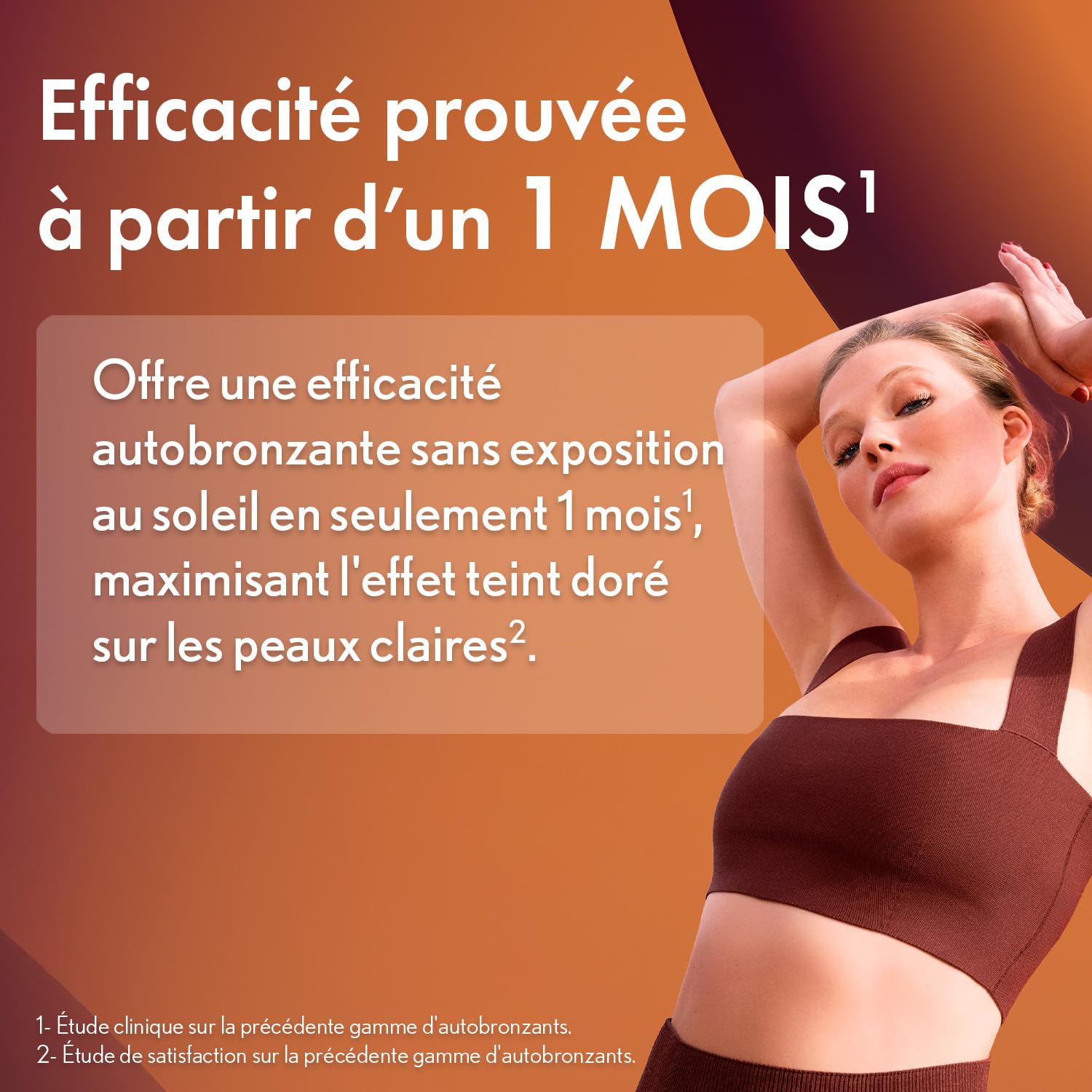 Oenobiol Autobronzant Peau Claire Perfect Bronze - Efficace Dès Le 1er mois sans soleil - Concentration de 5 pigments 100% d'origine végétale - Complément Alimentaire 2X30 Capsules - Programme 2 Mois