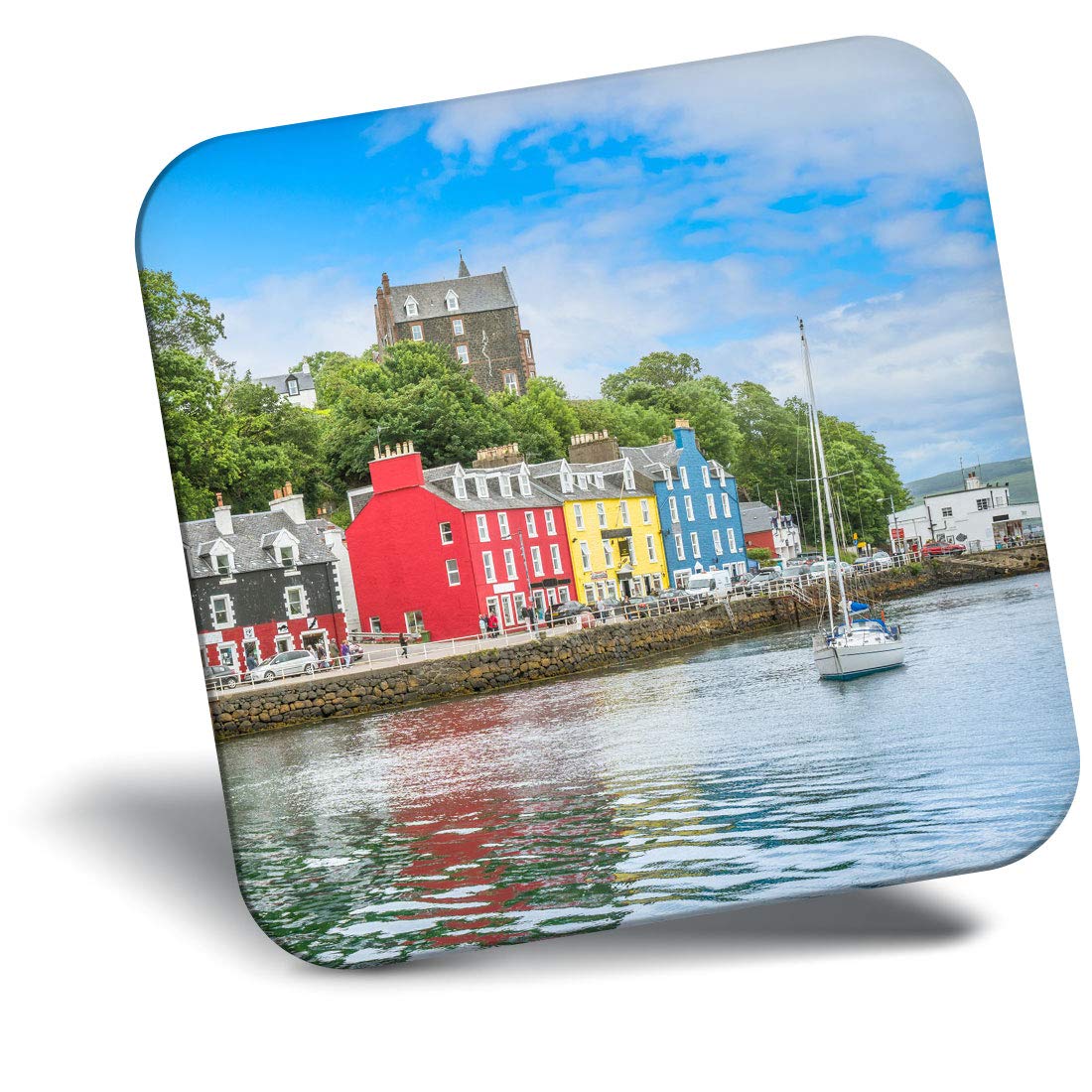 Destination Vinyl Ltd Multicolor Fridge Magnet - Tobermory Isle Mull Scotland 2218