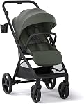 Mompush Vira All-Terrain Poussette, Poussettes pour bébé à une main XL UV50+ Canopée, Multi-Position Recline, Poignée réglable, Plaquette de siège amovible lavable, Grand panier de rangement, Nouveau-né à tout-petit
