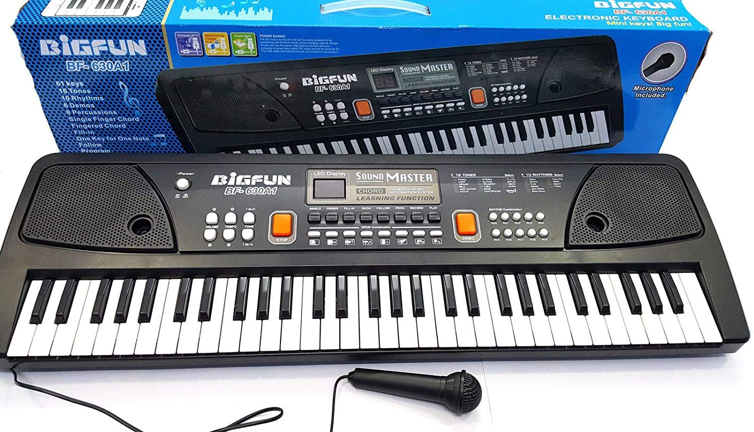 VOGUE WONDER BF 630-A1 Kids Keyboard, Piano for Kids with Microphone Portable Electronic Keyboards for Beginners 61 Keys Kid Musical Toys Pianos for Girls Boys Ages 3-10 (61 Key Big Fun Piano) (B0B31CF86B) Amazon Price History, Amazon Price Tracker