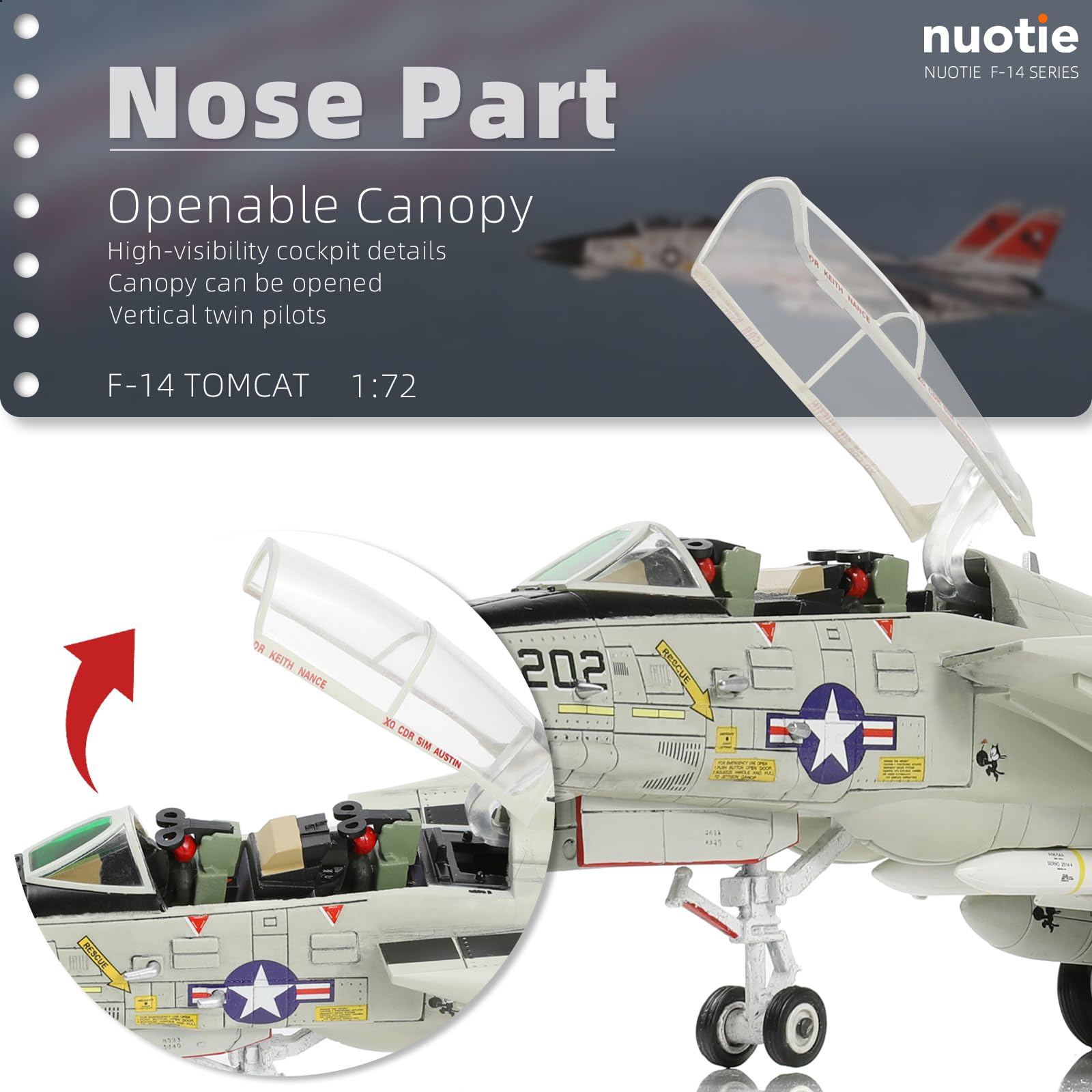 tom⭐︎品 Amazon.co.jp: NUOTIE F-14A Tomcat 1/72 メタル飛行機モデルキット