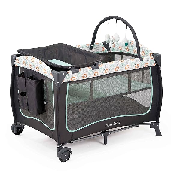 Pamo Babe Portable Travel Crib for Toddlers, Baby Playpen