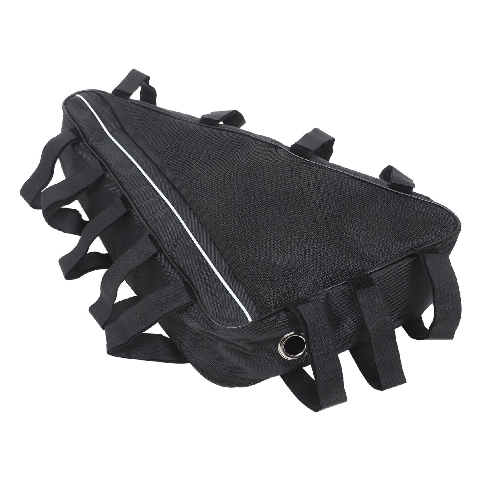 POPETPOP Borsa Triangolare Bici 693-3 Grande Capacità in Oxford Nero | Ciclismo e Campeggio, Resistente All’usura alle Intemperie, Facile Installazione