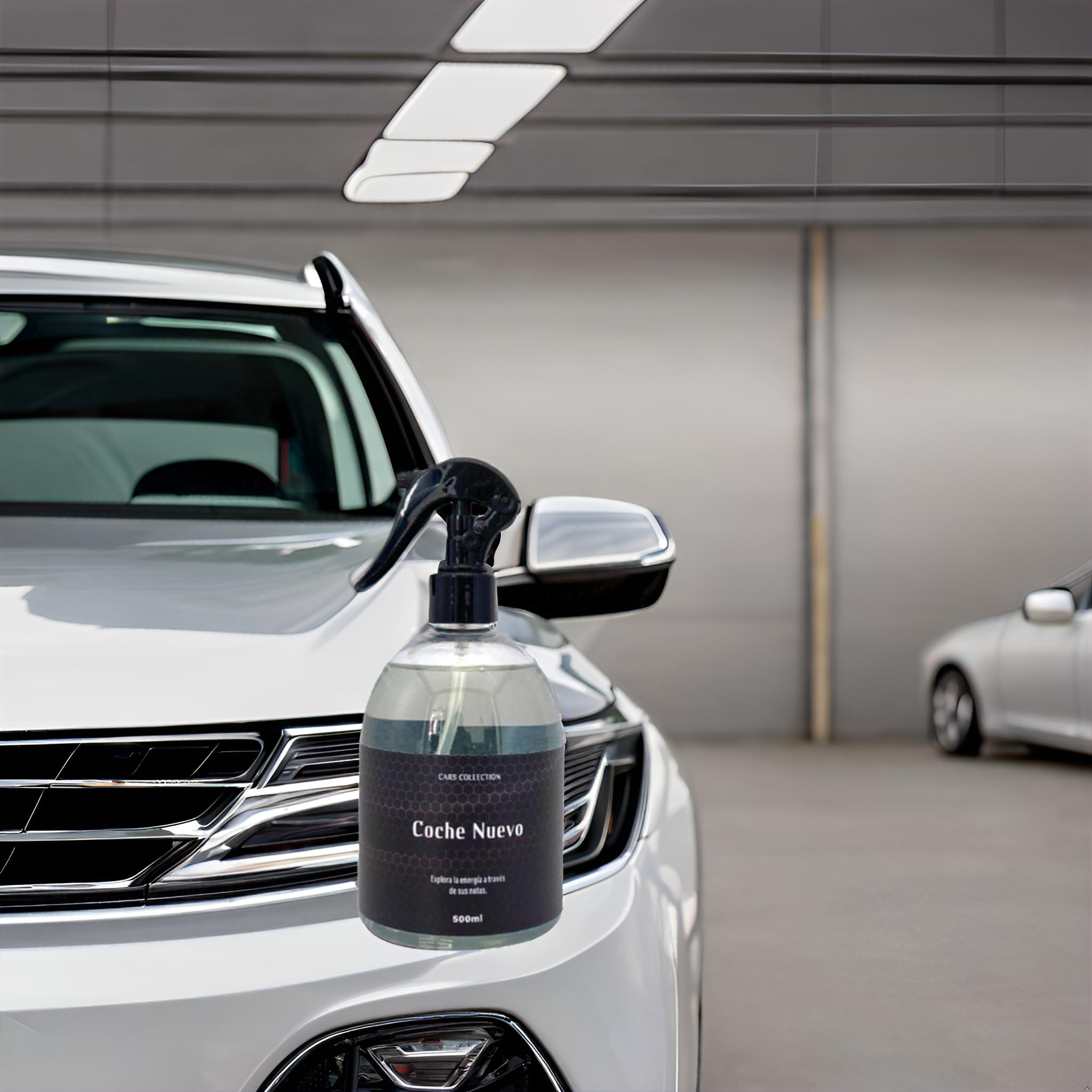 AutoFullCar - Ambientador Premium Línea CARS COLLECTION Para Coche, 500 ml. Fragancia De Lujo, Duración Prolongada - Ambientador Para Automoción, Hogar, Dormitorio, Oficina etc... (COCHE NUEVO)