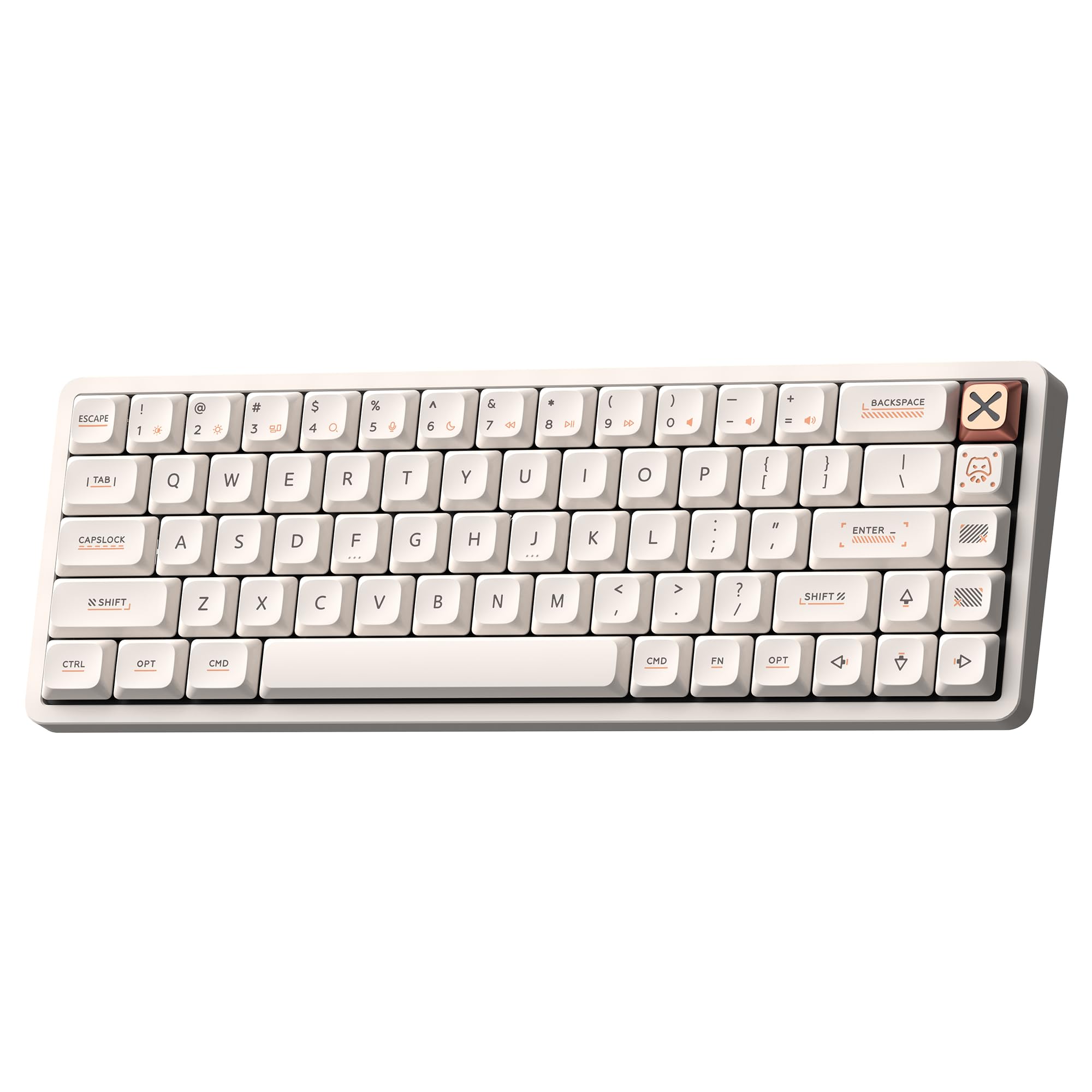 IQUNIX Magi65 Low Profile Mechanical Keyboard Wireless 65% Keyboard Ultra Slim for Creamy Typing, Hot Swappable, RGB Backlit, PBT Keycaps, Aluminum Case, BT/2.4G/USB-C, for Mac/Windows (White) - 1